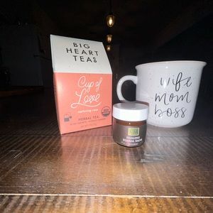 Box of Tea, Herbal Healing Salve, and Mug